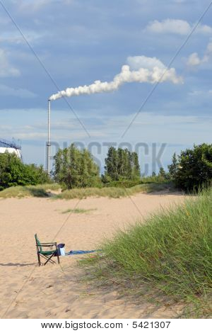 Verschmutzung gegen die Natur