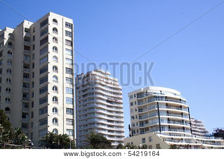 Coastal Cityscape Of Residential Apartment Complexes