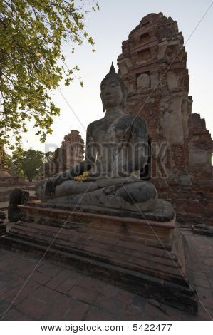 Ancienne statue de Bouddha Thaïlande AYUTTHAYA