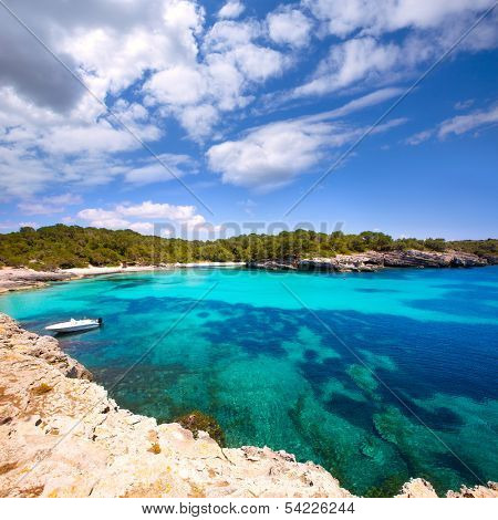 Menorca Cala en Turqueta Ciutadella turquoise Mediterranean at Balearic islands