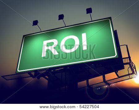ROI - Billboard on the Sunrise Background.