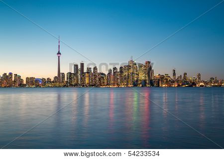 Night Scene Of Downtown Toronto