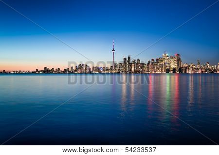 Night Scene Of Downtown Toronto