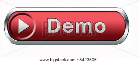 Demo download button or icon for free trial demonstration