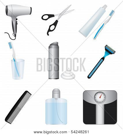 Body care icons set