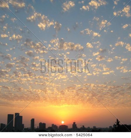 Tel Aviv solnedgang