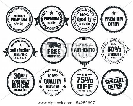 12 Vintage Ecommerce Badges