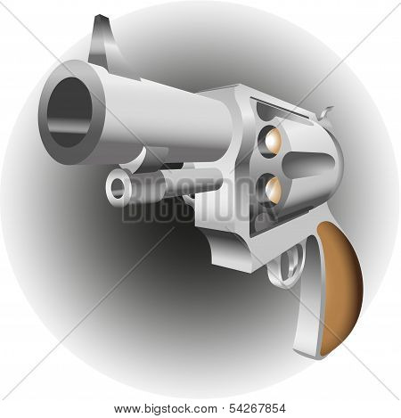 Revolvers isolated on white background