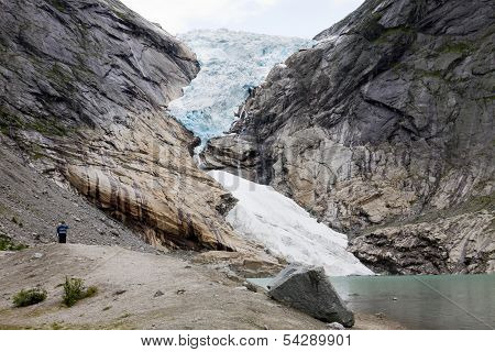 The Briksdal Glacier In Norway