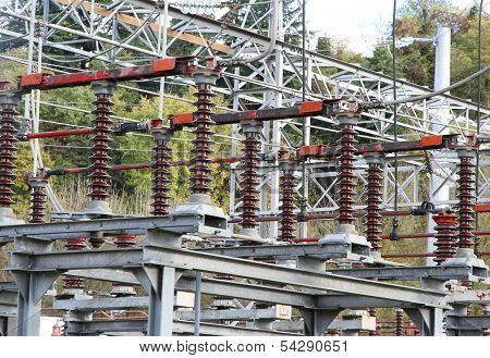 Electrical Insulators Of A  Electricity Power Station