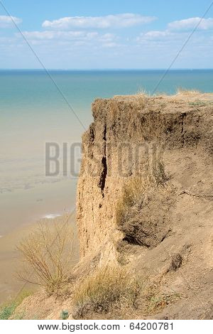 Steep coast of the sea