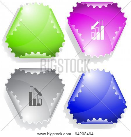 Graph degress. Vector sticker.