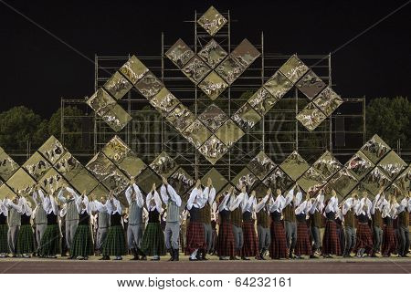 RIGA, LATVIA - July 4, 2013: The Latvian National Song and Dance Festival