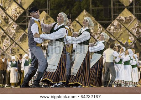 RIGA, LATVIA - July 4, 2013: The Latvian National Song and Dance Festival