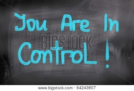 You Are In Control Concept