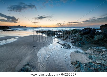 Lusty Glaze Beach At Newquay In Cornwall