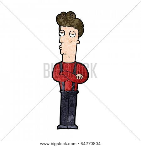 cartoon unimpressed man