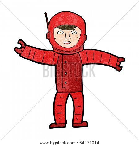 cartoon space man