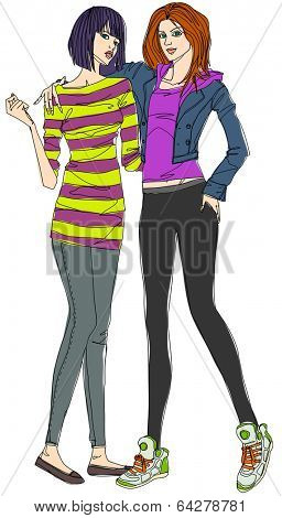 fashionable city woman