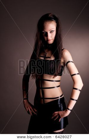 emo gothic girl s pohlavní orgán