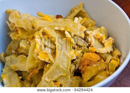 Stir Fried Bitter Melon With Eggs