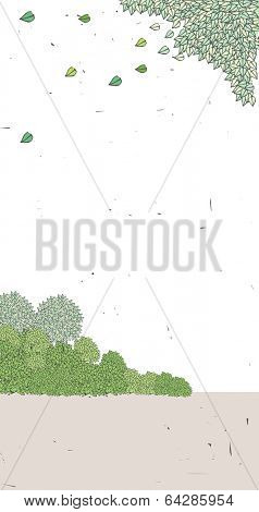 Vintage Line Art Landscape