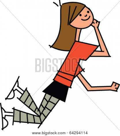 side view of woman lying