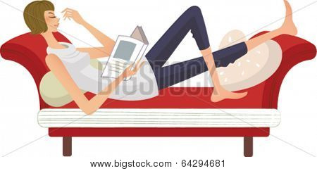 side view of woman lying