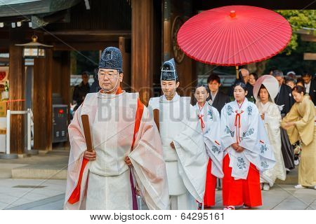 Japanese Priest at a Wedding Ceremony