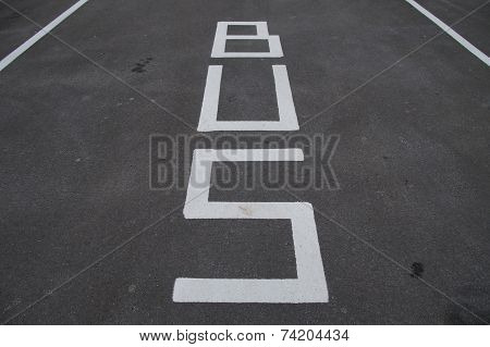 Traffic signs - Bus lane and parking - road marking
