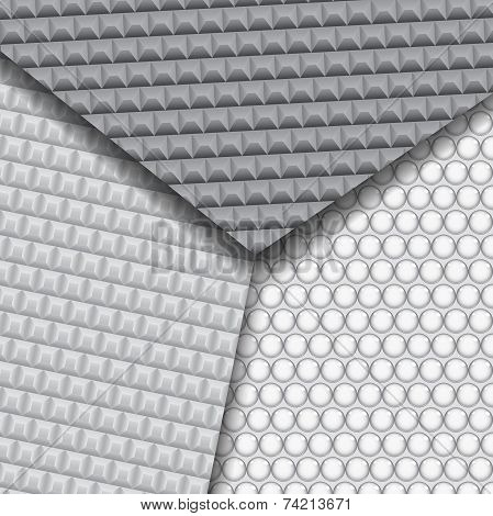 Set Of Several Seamless Carbon Fiber Patterns