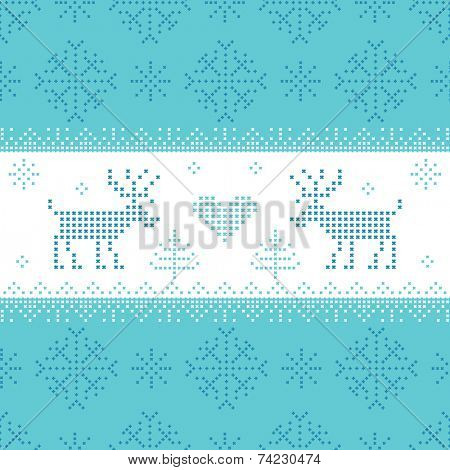 Christmas Scandinavian Card - for invitation, wallpaper, background - in vectorvector