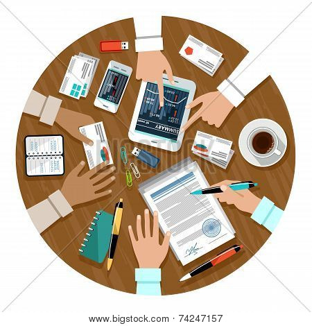 Signing A Contract. Business Meeting.