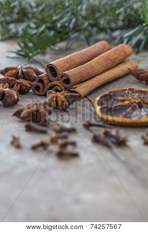 Cinnamon Sticks And Star An
