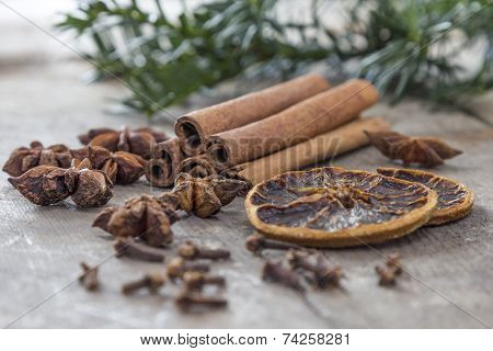 Cinnamon Sticks And Star An
