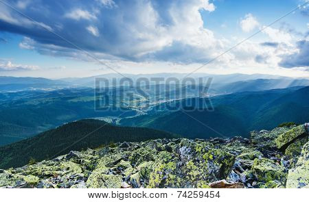 Carpathian mountain landscape
