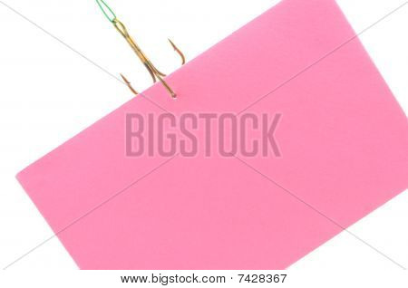 Varsel hængende på krog