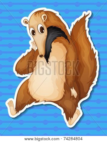 Illustration of a close up ant eater