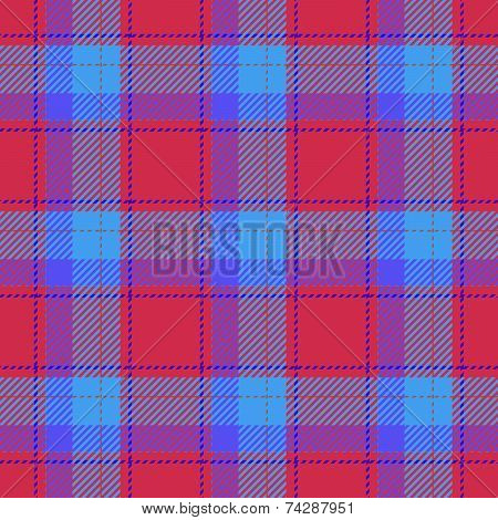 Plaid Retro Red Blue Seamless Pattern - For Hipster Shirt