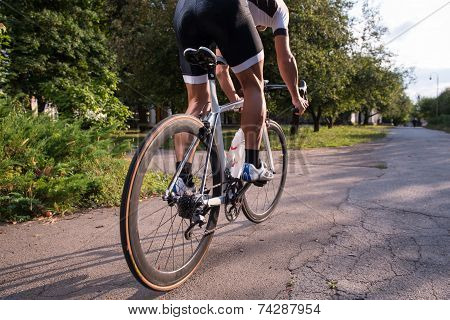Man riding a bike
