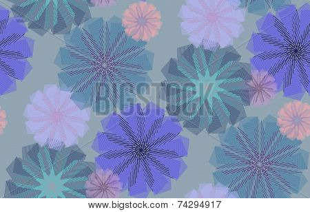 Striped Cornflowers Pattern