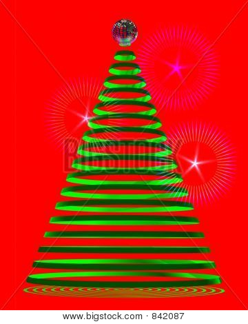 XmasTree3stars B G สีแดง