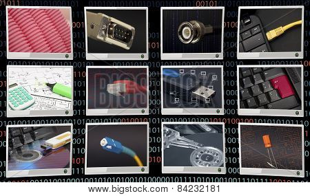 Communicacions In Black Background