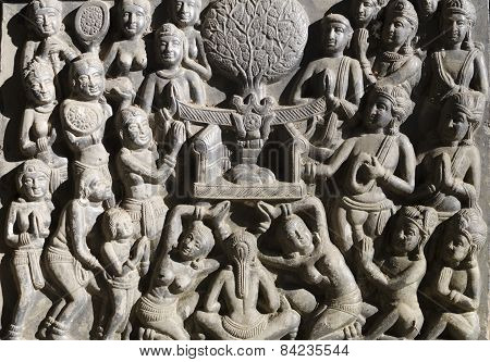 Ancient Thai Bas Relief