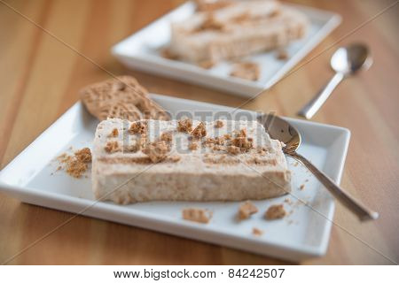 Home made Cinnamon parfait with cookies