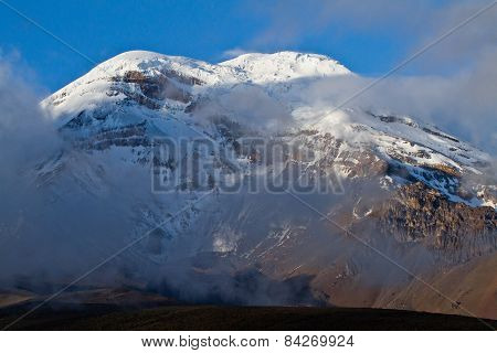 Chimborazo volcano in andean Ecuador