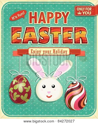 Vintage Easter poster design