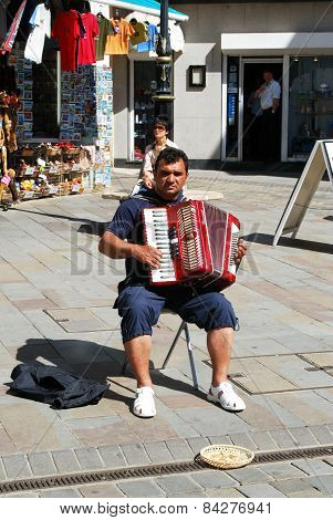 Street busker, Gibraltar.