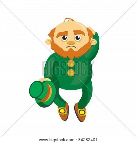 Leprechaun in a green suit