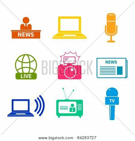 Journalism Icons Set